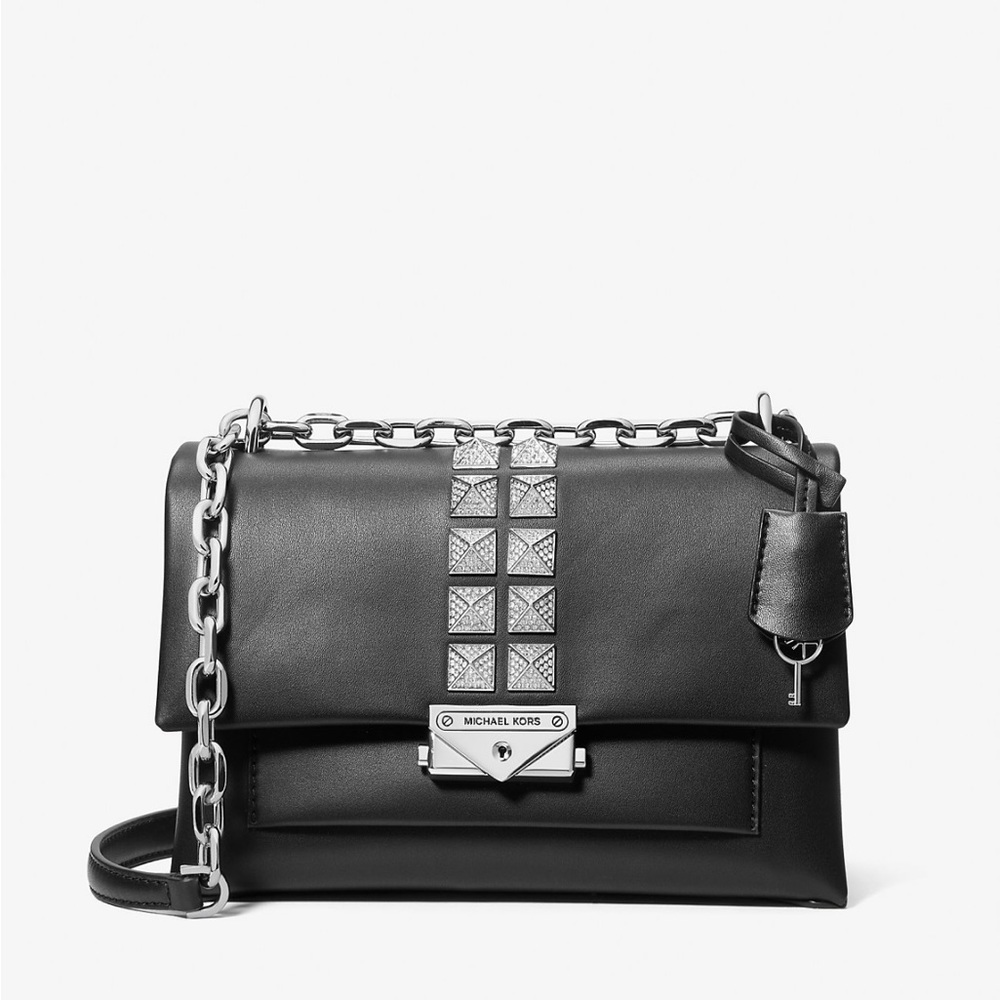 Michael Kors Cece Medium Studded Pave Shoulder Handbag